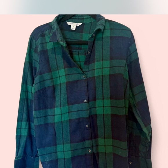 Green and Blue Plaid Button-Up Shirt - Picture 2 of 3